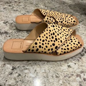 Dolce Vita Spotted Pony Fur Slide Sandal